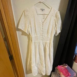 Primrose Embroidered Button-front Dress